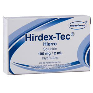 [7501471886207] Hirdex-Tec Hierro 100Mg/2mL C/3 Amp