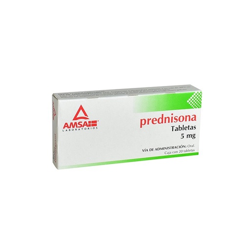 [7501349028494] Prednisona Tableta Cada Tableta contiene: Prednisona 5 mg Envase con 20 Tabletas.