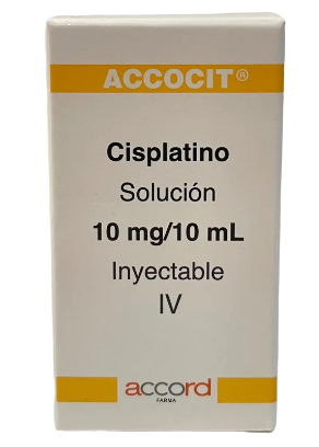 [7506335700217] Accocit Cisplatino Solución Inyectable El frasco ámpula con liofilizado o Solución contiene: Cisplatino 10 mg Envase con un frasco ámpula.