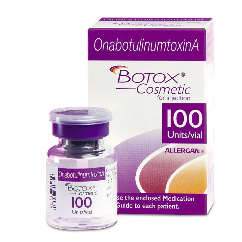 Toxina botulínica tipo a. Solución Inyectable Cada frasco ámpula con polvo contiene: Toxina botulínica tipo A 100 U Envase con un frasco ámpula. ALLERGAN