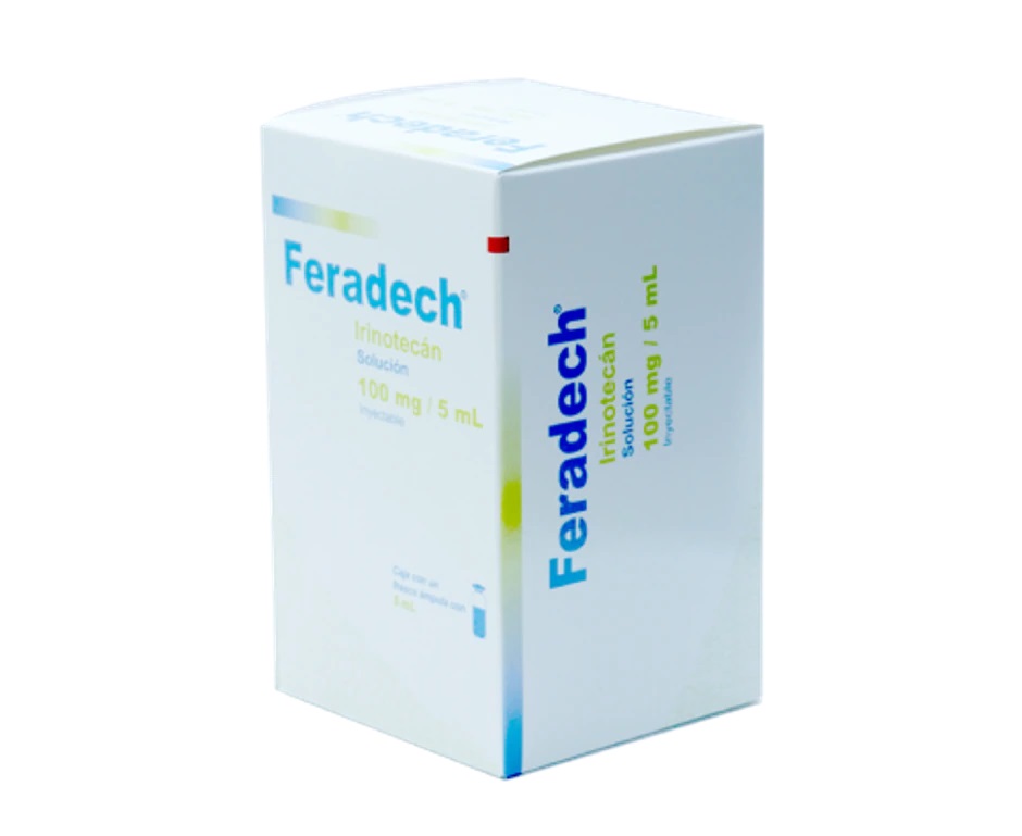 Colizactive Irinotecan Solución Inyectable El frasco ámpula contiene: Clorhidrato de irinotecan ó clorhidrato de irinotecan trihidratado 100 mg Envase con un frasco ámpula con 5 ml. 