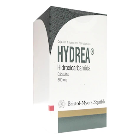 [7501233295346] Hydrea Hidroxicarbamida Cápsula Cada Cápsula contiene: Hidroxicarbamida 500 mg Envase con 100 Cápsulas. BRISTOL