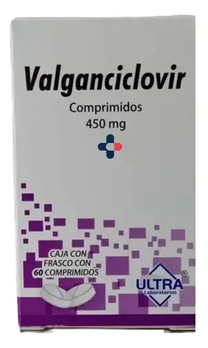 Valganciclovir. Comprimido Cada Comprimido contiene: Clorhidrato de valganciclovir equivalente a 450 mg de valganciclovir. Envase con 60 Comprimidos ULTRA
