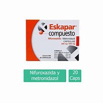 [7501089809445] Eskapar Comp.NIFUROXAZIDA+METRONIDAZOL 200 / 600 Mg 20 Cápsulas ARMSTRONG