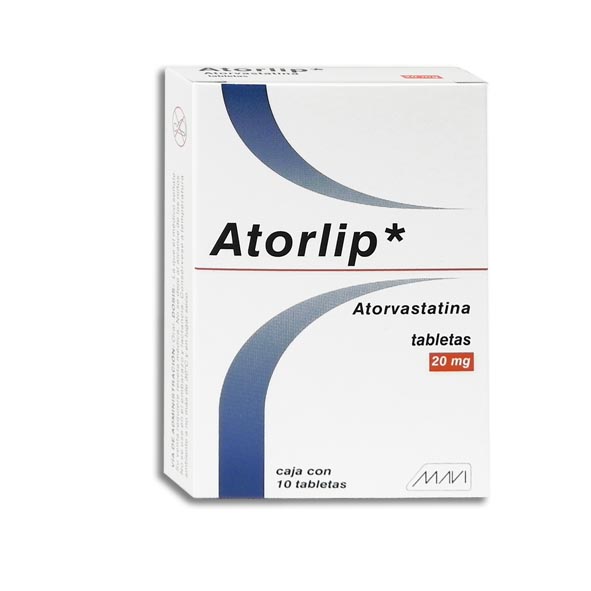 ATORLIP c/10 TABS. 20 MG. Atorvastatina 20mg. NA