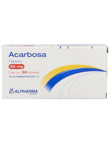 ACARBOSA (Alpharma) c/30 TABS.  50 MG. Acarbosa  50mg NA