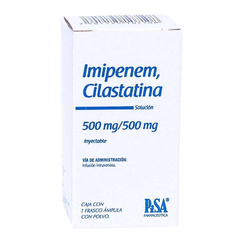 [7501125165405] IMIPENEM/CILASTATINA PISA Sol. Iny. c/1 FCO. AMP. 500/500 MG.