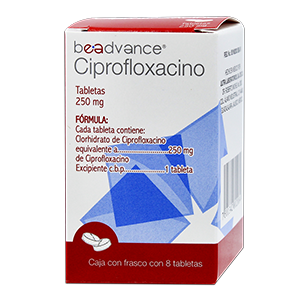 [7501342802084] Ciprofloxacino 8 TAB 250 MG BEADVANCE