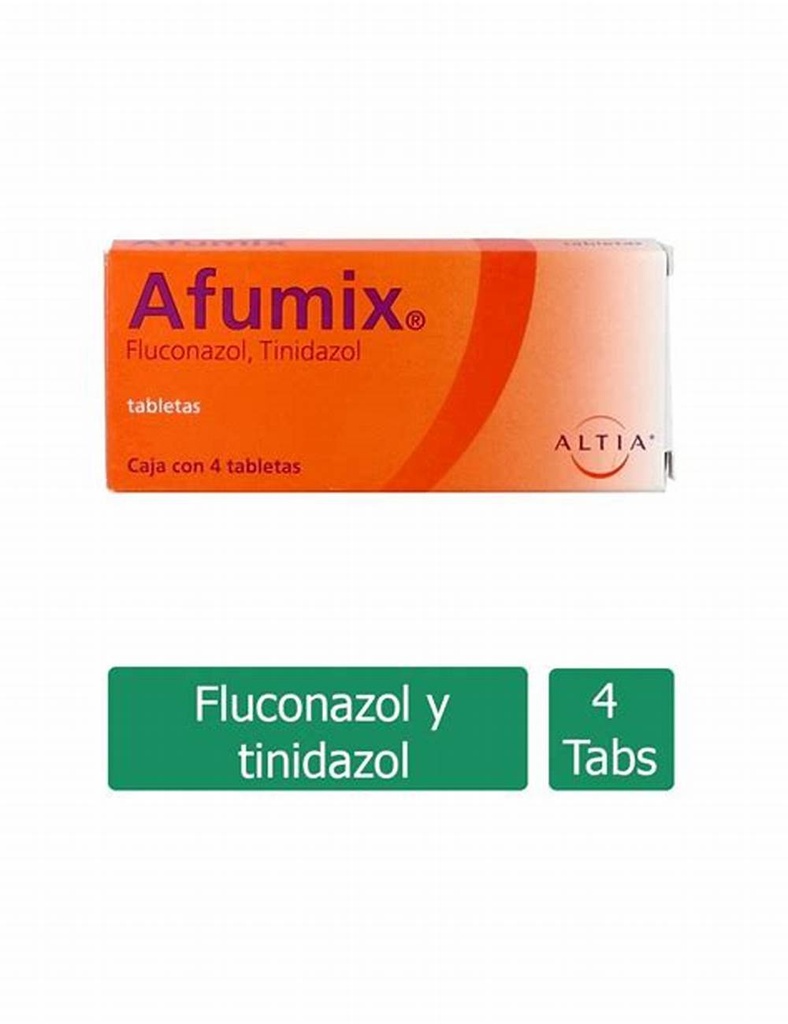 AFUMIX c/4 TABS. 37.5/500 MG. Fluconazol+Tinidazol (Tabs. Orales).