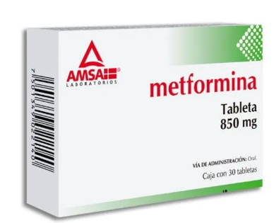 METFORMINA TABLETA CADA TABLETA CONTIENE: CLORHIDRATO DE METFORMINA 850 MG. ENVASE CON 30 TABLETAS.