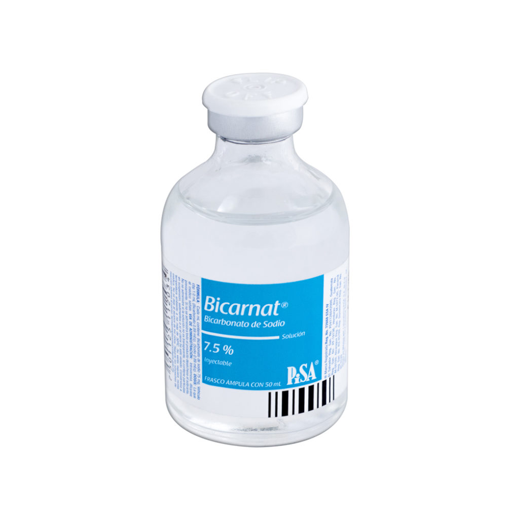 BICARBONATO DE SODIO (BICARNAT) 7.5% INY FCO AMP. 50ML