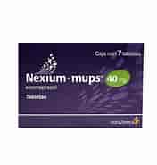 Nexium Mups 40 Mg 7 Tabletas Esomeprazol magnesio trihidratado equivalente a 40 mg de esomeprazol. Excipiente cbp 1 tableta. AZTRA ZENECA