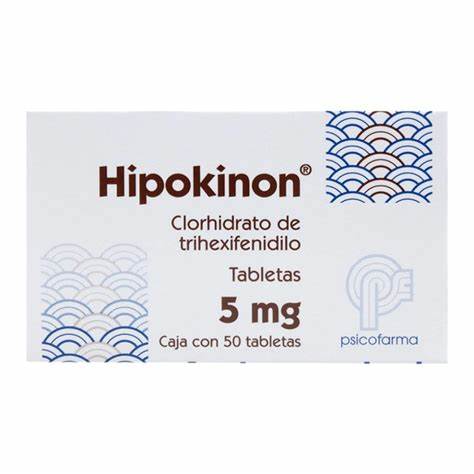 Hipokinon 5 Mg 50 Tabletas Clorhidrato de trihexifenidilo 5 mg. Excipiente, cbp 1 Tableta