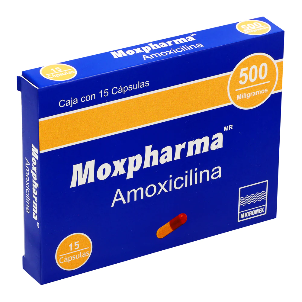MOXPHARMA c/15 CAPS. 500 MG. Amoxicilina  500mg. (Caps. Orales). NA