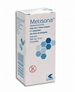 Metilprednisolona.(METISONA) Suspensión Inyectable Cada ml contiene: Acetato de Metilprednisolona 500 mg Un frasco ámpula con 8 ml.