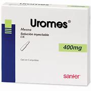 MESNA UROMES SOLUCIÓN INYECTABLE Cada ampolleta o frasco ámpula o vial contiene: Mesna 400 mg Envase con 5 ampolletas o frascos ámpula o viales con 4 mL 100 mg/mL. SANFER