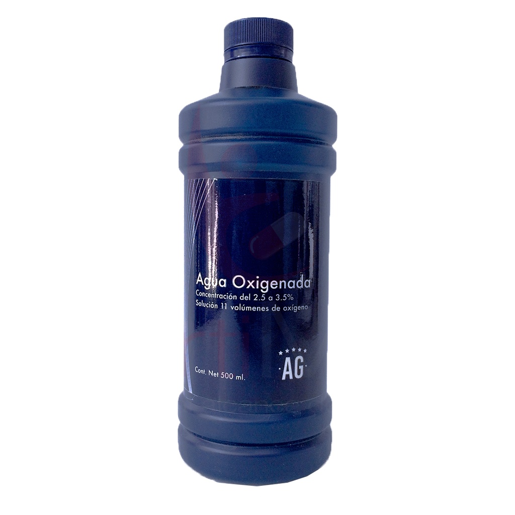 AGUA OXIGENADA (AG) SOLUCION al 3.5% Fco.  500 ML. Antiséptico a base de Agua oxigenada (Solución). NA