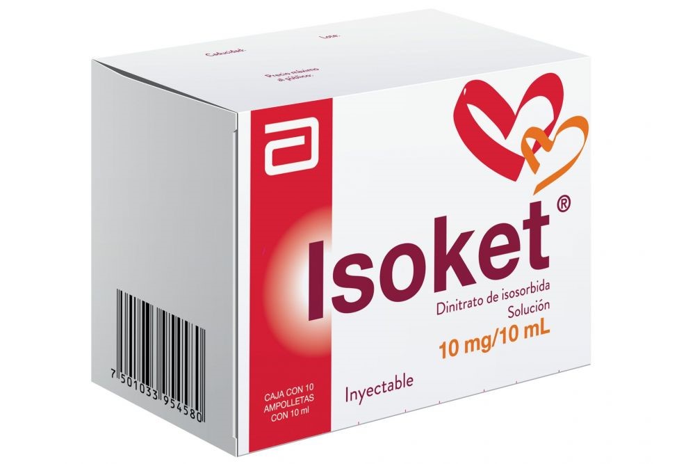 Isosorbida dinitrato de Solución Inyectable Cada ml contiene: Dinitrato de isosorbida 1 mg Envase con 100 ml 1 mg/1 ml ABBOT 