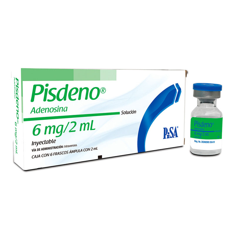 Adenosina Pisdeno Sol. Iny. c/6 FCO. Amp. 6 MG/2 ML. PISA