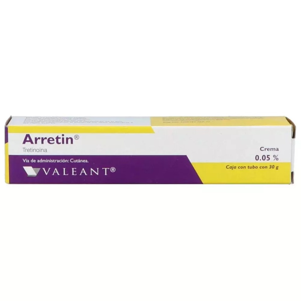 Arretin Tretinoina crema 0.05% tubo c/30g VALEANT