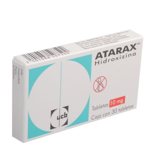 Atarax Hidroxizina 10 Mg 30 Grageas UCB