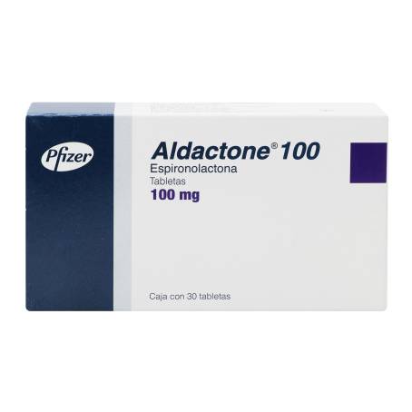 Aldactone Espironolactona 100 Mg 30 Tabletas PFIZER 