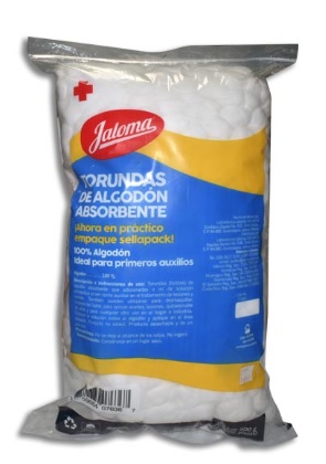 Algodones. Torundas. Envase con 500 g. JALOMA