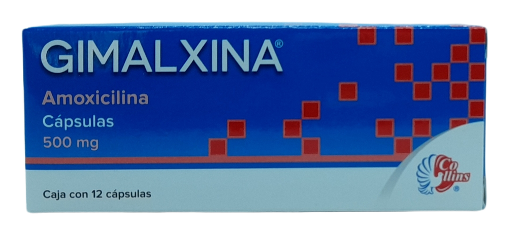 GIMALXINA c/12 CAPS. 500 MG. Amoxicilina  500mg. (Caps. Orales). NA