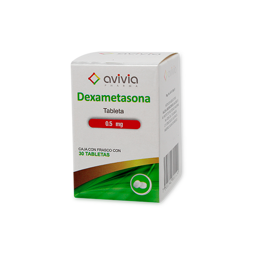 DEXAMETASONA (Avivia) c/30 TABS. 0.5 MG. Dexametasona 0.5mg. (Tabs. Orales). NA