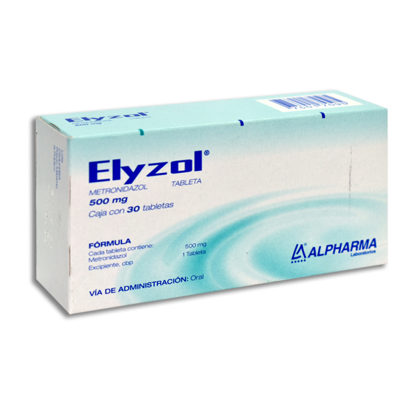 ELYZOL c/30 TABS. 500 MG. Metronidazol 500mg. (Tabs. Orales). NA