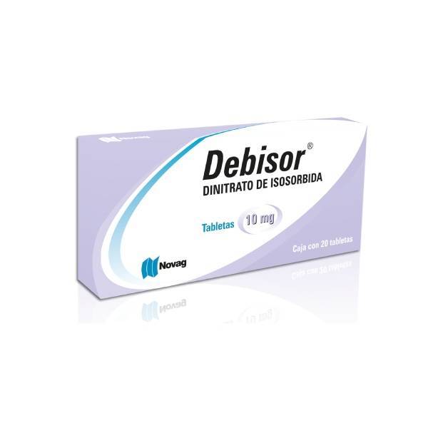 DEBISOR c/20 TABS.10 MG. Isosorbida  10mg. NA
