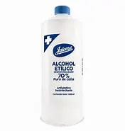 ALCOHOL ETÍLICO Desnaturalizado (Jaloma) 70%  Fco.1000 ML. Alcohol etílico 70° G.L.  (Frasco)