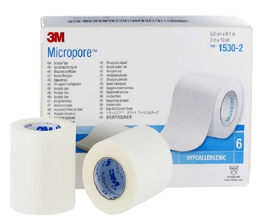 CINTA MICROPORE BLANCO 2" C/6 CINTAS. MICROPOROSA DE TELA NO TEJIDA UNIDIRECCIONAL DE COLOR BLANCO  CON  RECUBRIMIENTOS  ADHESIVOS  EN  UNA  DE  SUS CARAS. LONGITUD: ANCHO: 10 MTS. 5.00 CM ENVASE CON  6 ROLLOS.