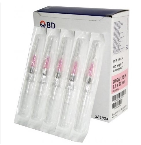 CATETER INTRAVENOSO Para venoclisis. INSYTE 20 X 1 1/4" /*C-05 C/50