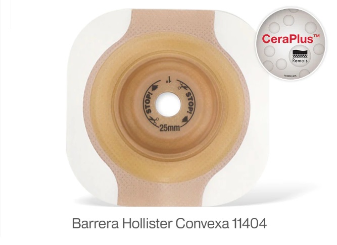 BARRERA DE COLOSTOMIA CONVEXA, RECORTABLE 51MM, ARO 70MM CERA PLUS HOLLISTER