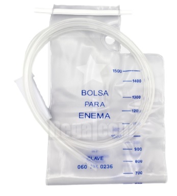 BOLSA PARA ENEMA SIN TAPON, CAPACIDAD 1750ML. SILICEO