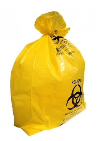 BOLSA PARA RESIDUOS AMARILLA 50CM X 60CM. AMBIDERM