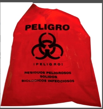 BOLSA PARA RESIDUOS ROJA 50CM X 60CM AMBIDERM
