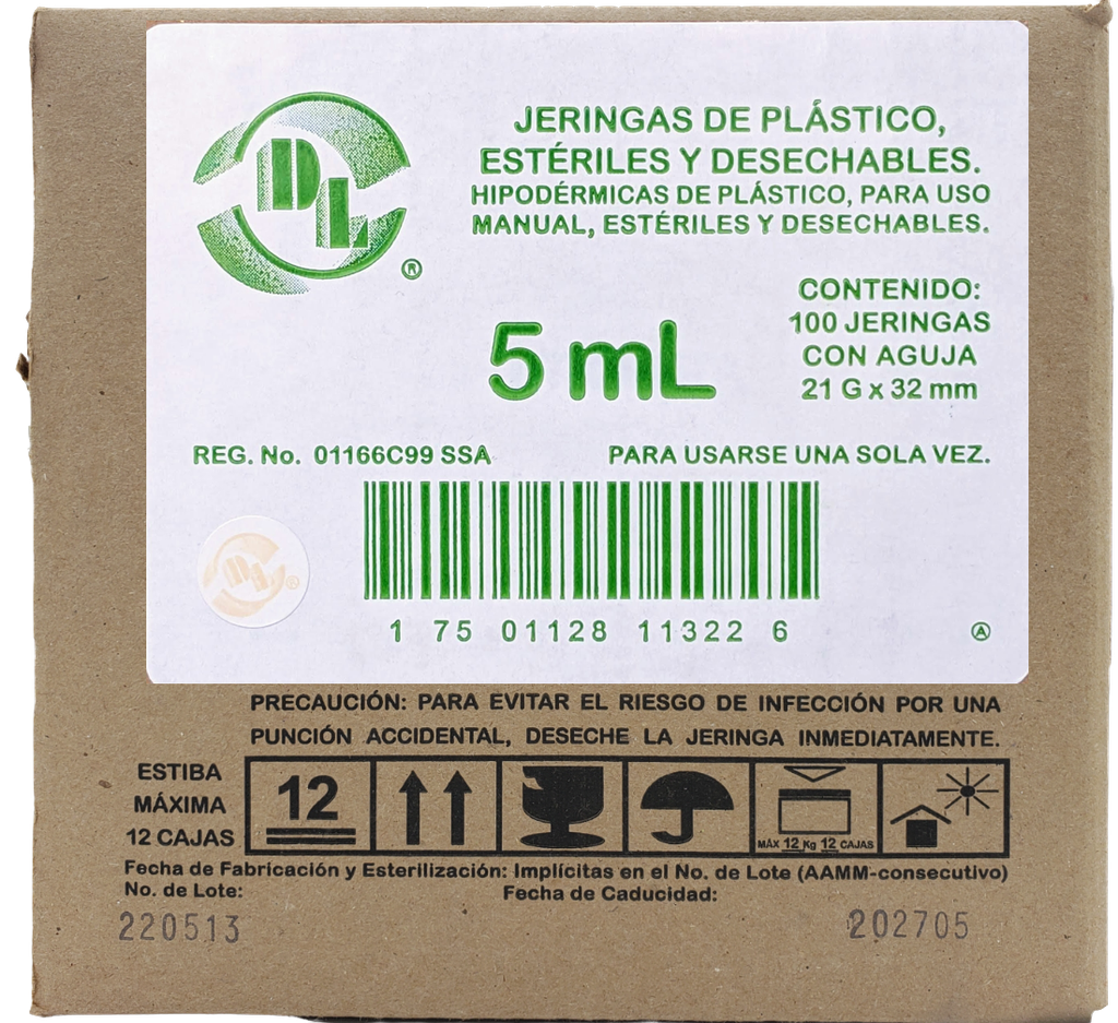 JERINGA HIP. DESECH. 5ML 21 X 32 C/100