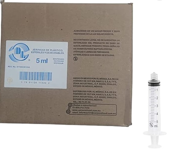 JERINGA HIP. DESECH. 5ML S/A C/100
