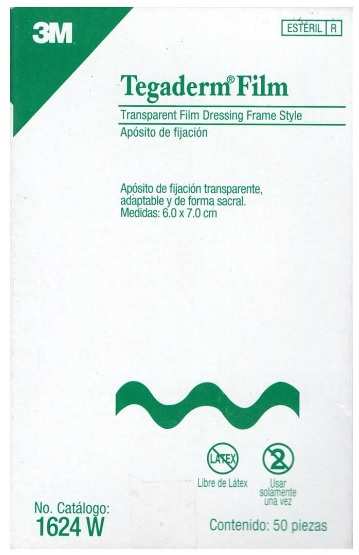 TEGADERM APÓSITO TRANSPARENTE, MICROPOROSO, AUTOADHERIBLE, ESTÉRIL Y DESECHABLE. MEDIDAS: 6 X 7 CM. CAJA CON 50 PZS. 3M