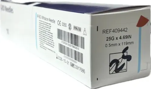 AGUJA ESPINAL WHITACRE 25G X 4 11/16 BD