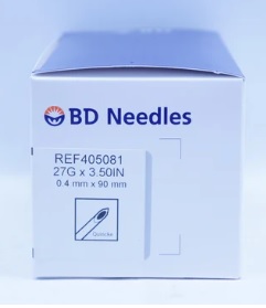 AGUJA P/RAQUEA DESECHABLE 27 X 3 1/2 BD