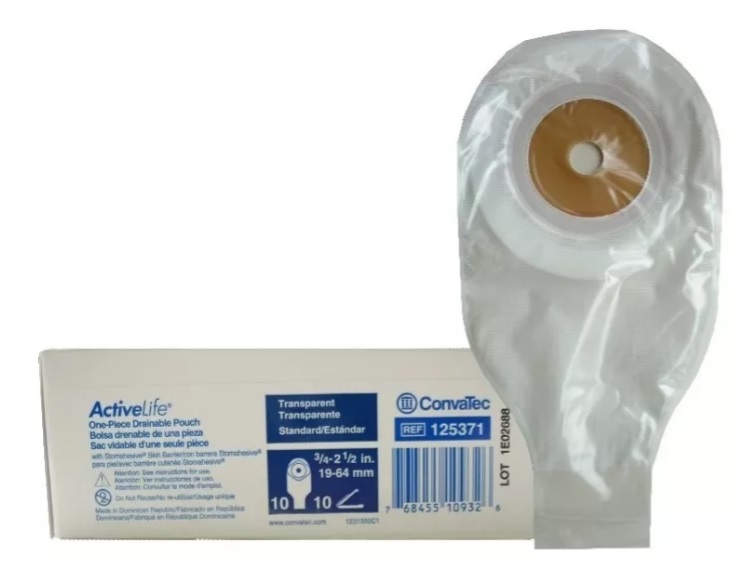 BOLSA PARA COLOSTOMIA CON PINZA 19-64MM CAJA CON 10 CONVATEC