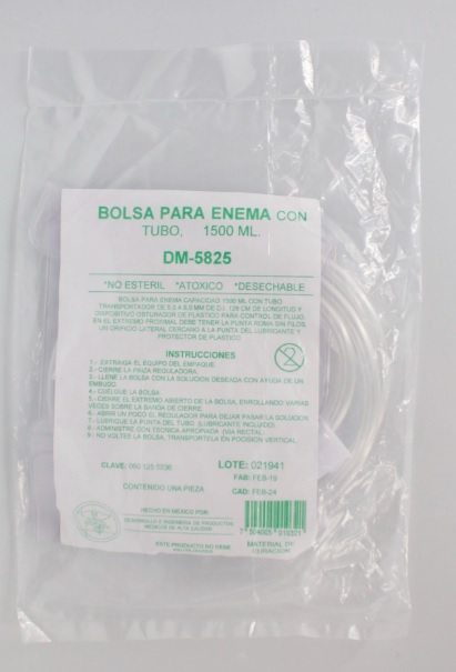 BOLSA PARA ENEMA SIN TAPON DIP-MAC