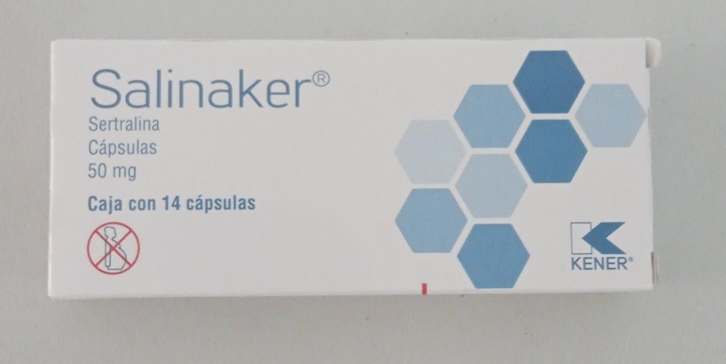 SALINAKER c/14 CAPS. 50 MG. Sertralina  50mg. NA