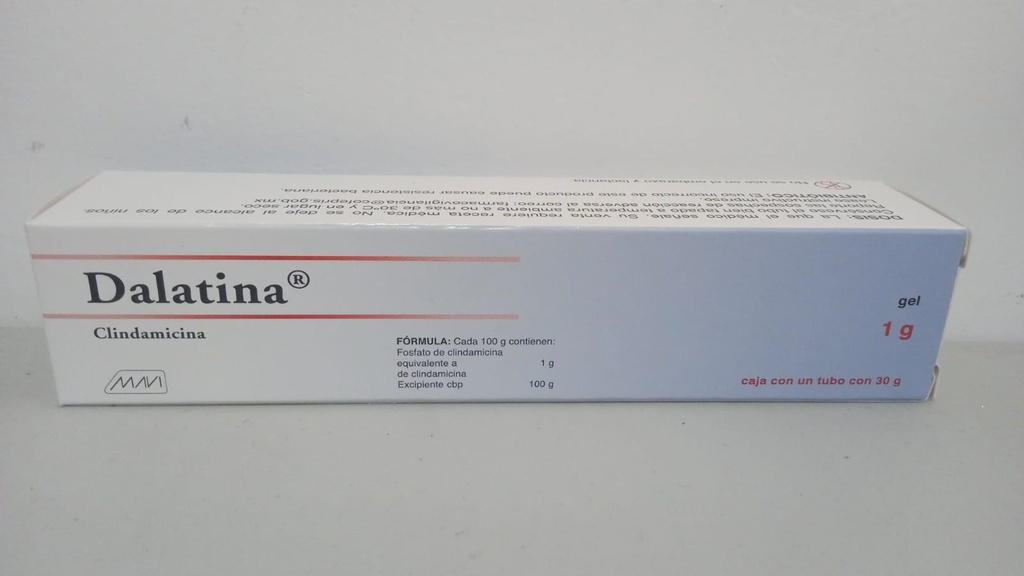 DALATINA GEL Tubo c/30 G. 1 G/100 G. Clindamicina 1% (Gel Tópico). NA