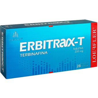 ERBITRAX-T c/28 TABS. 250 MG. Terbinafina (Tabs. Orales). NA