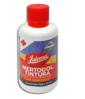 [759684313073] MERTODOL TINTURA SOL. c/Aplicador Fco. c/40 ML. Antiséptico a base de Cloruro de benzalconio (Solución). 