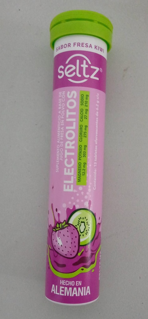 Seltz C/Electrolitos c/13 Tabs  Efervescentes 6.2 G. Magnesio 12.2mg+Potasio 303mg+Cloruro 275mg+Calcio 27mg+Sodio 210mg. REIVAX